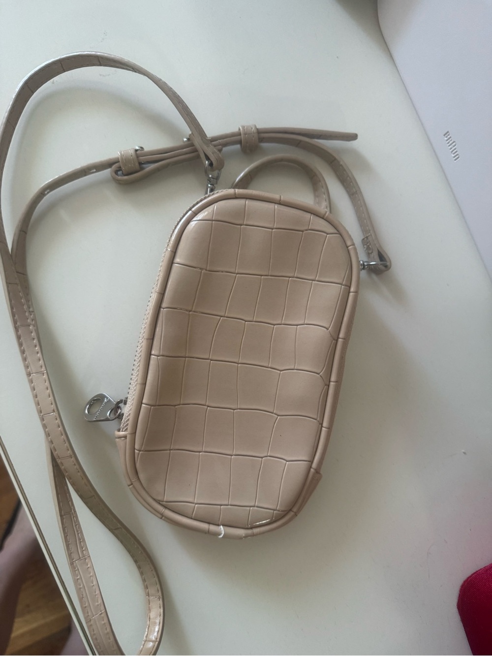 Beige phone bag Minimal Women's Shoulder Bag